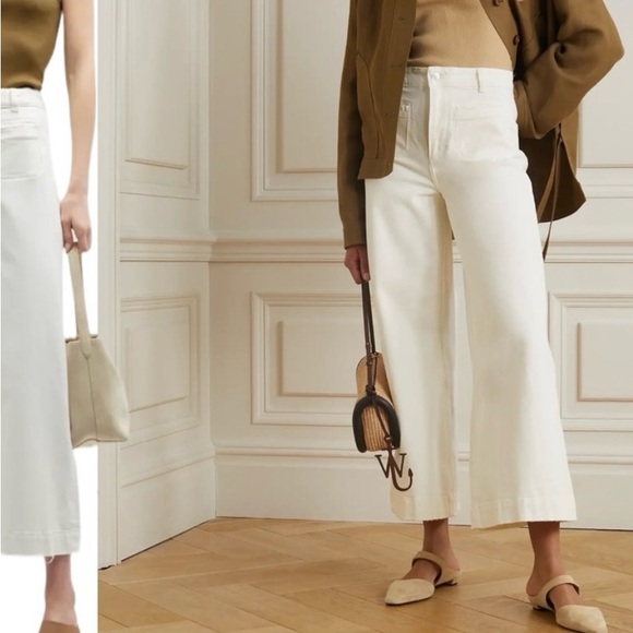 H&M Culotte Jupe-Culotte High Waist White Jeans Size 27 - Picture 3 of 17